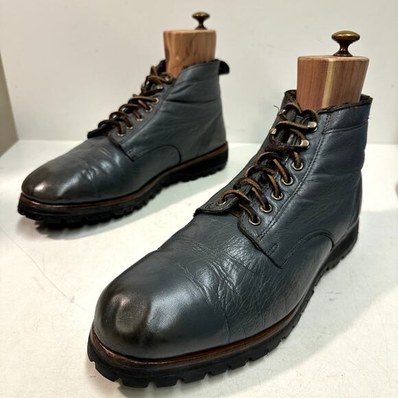 VGUC Rancourt & Co. Winter Boot Gray Leather Fleece Lined Made in Maine USA 12 main image 4